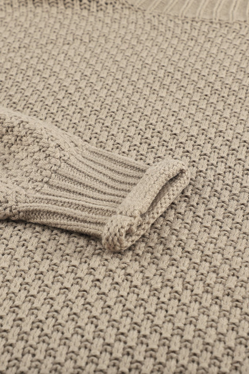 Oversized Chunky Batwing Long Sleeve Turtleneck Sweater